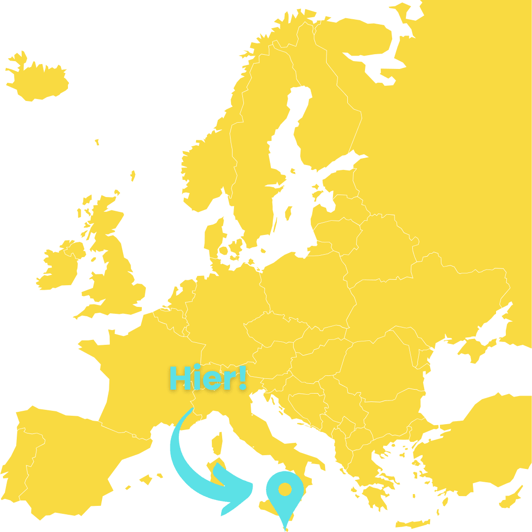 Ligging van Malta weergegeven