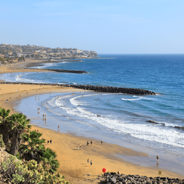 Playa des ingles op Gran Canaria